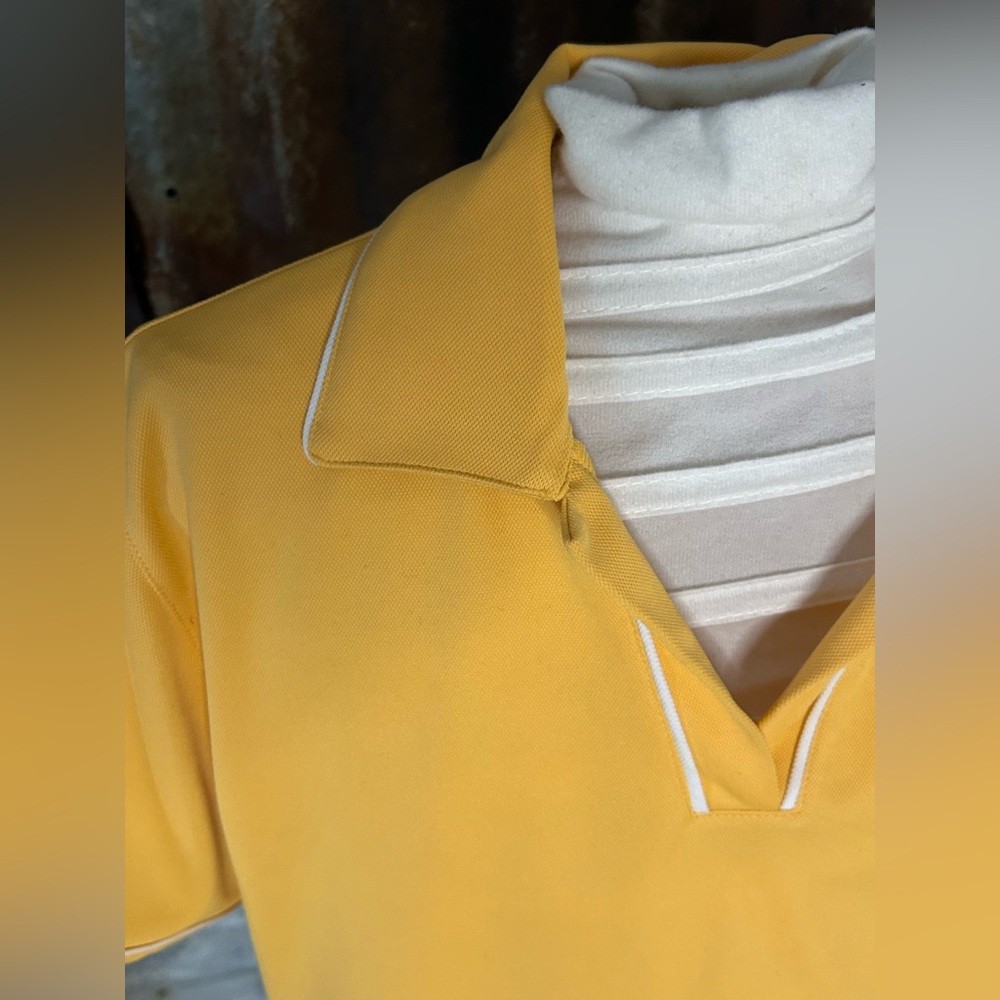 Perry Ellis Golf Cool swing Polo Shirt-Yellow-Size Large - Picture 5 of 8